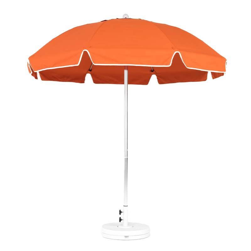 7.5 ft. Resort Style Vented Fiberglass Umbrella with Valance and Aluminum Pole Turquoise