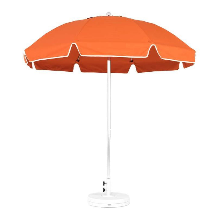 7.5 ft. Resort Style Vented Fiberglass Umbrella with Valance and Aluminum Pole Turquoise