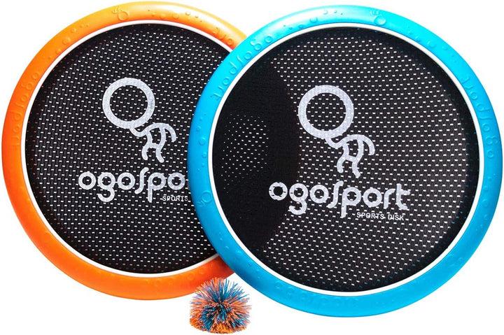 OgoSport Sports Single Catch Disk Pack with Pump - Purple / Yellow / Red