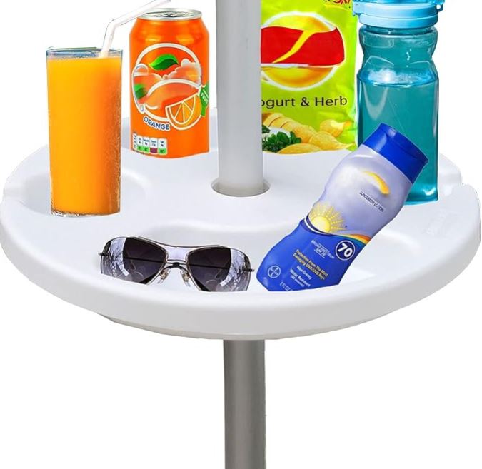 Folding Beach Umbrella Table Tray