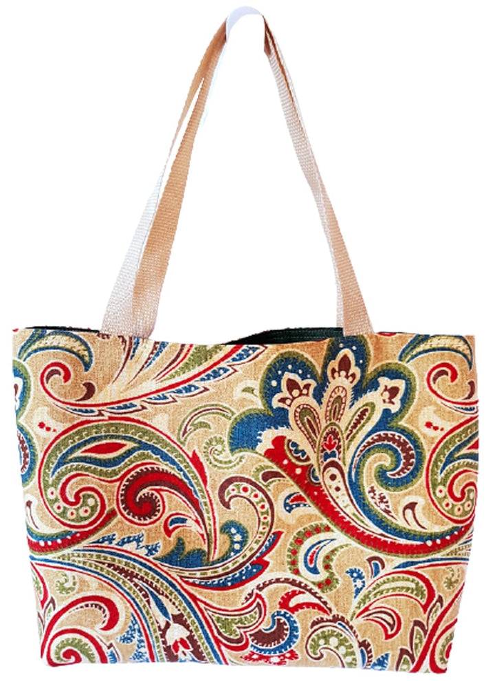 Paisley Punch Beach Shoulder Tote Bag