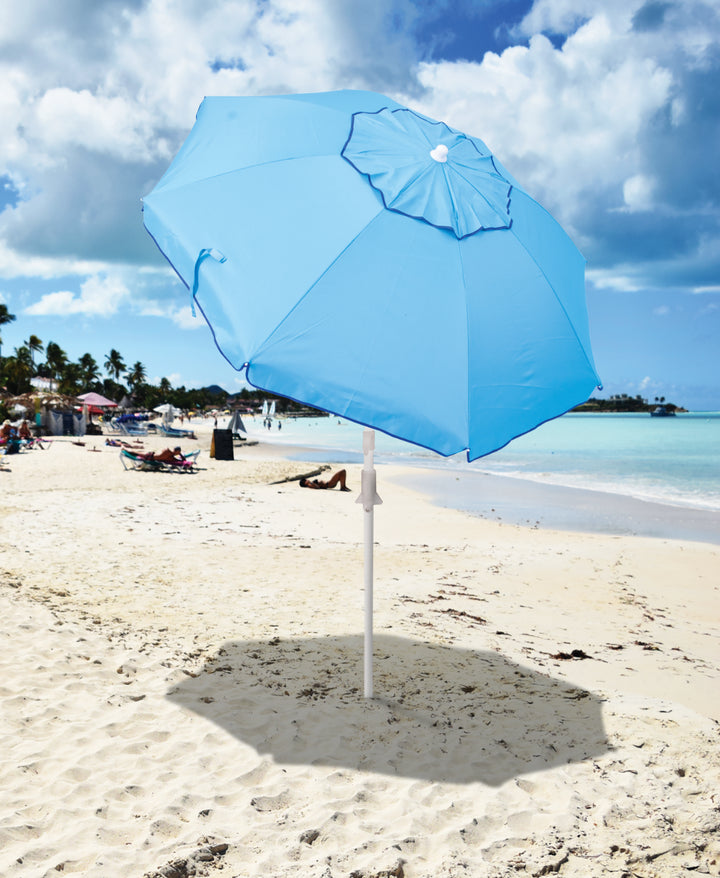 RIO Classic 6 ft. Sun Blocking Tilt Beach Umbrella - Stripe