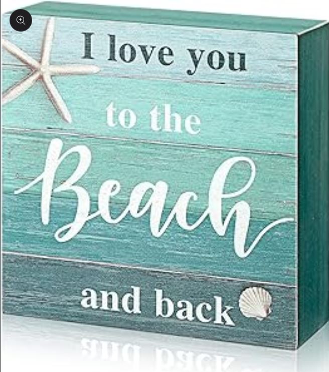 Signs of the Beach Decorative Wooden Beach Sign 18 6 Inches