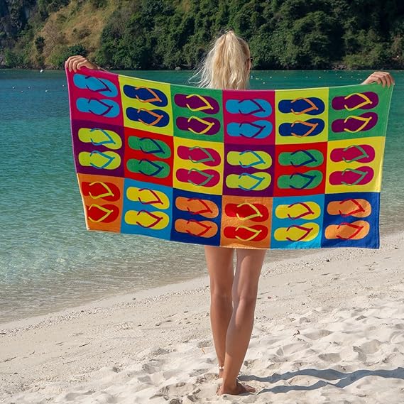 Printed Velour Beach Towel