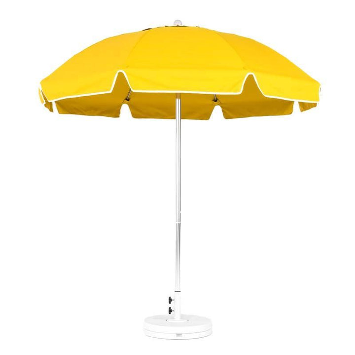 7.5 ft. Resort Style Vented Fiberglass Umbrella with Valance and Aluminum Pole Turquoise