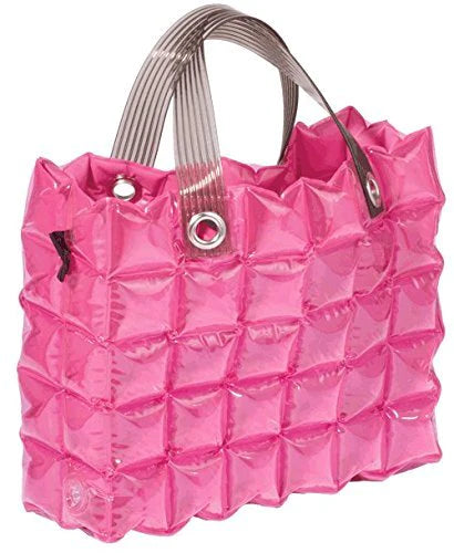 Reversible Bubble Beach Tote Bag Sea foam Coral