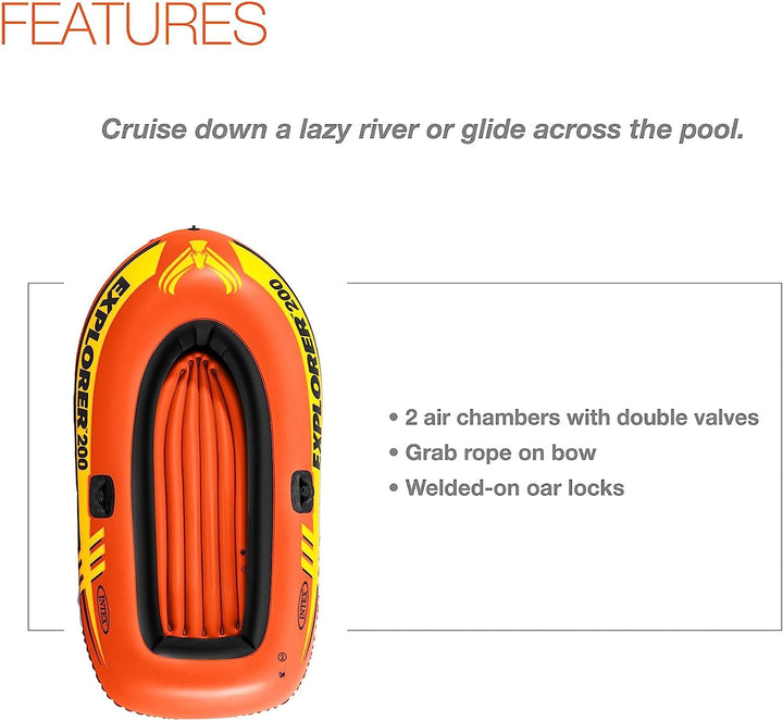 Explorer Inflatable Beach Boat - in 3 sizes - 2 person