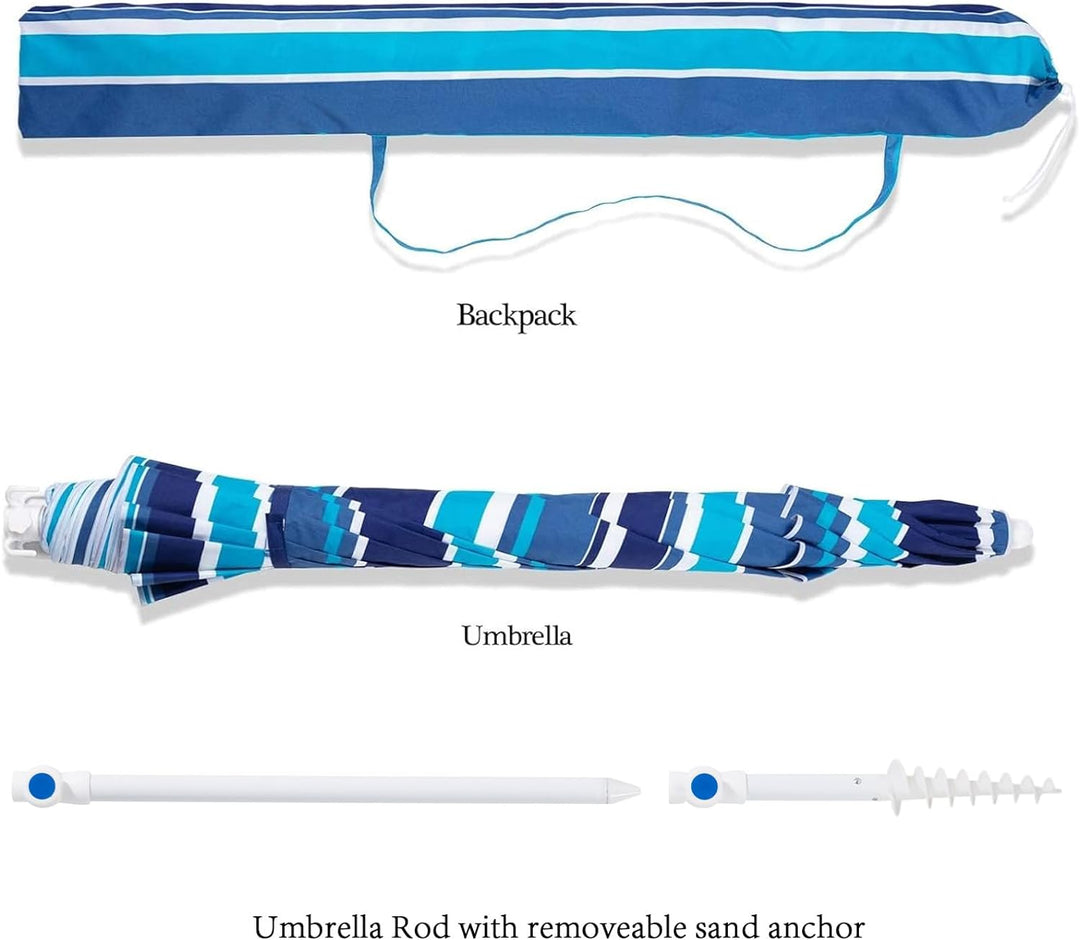 SunSafe 6.5 ft Beach Umbrella