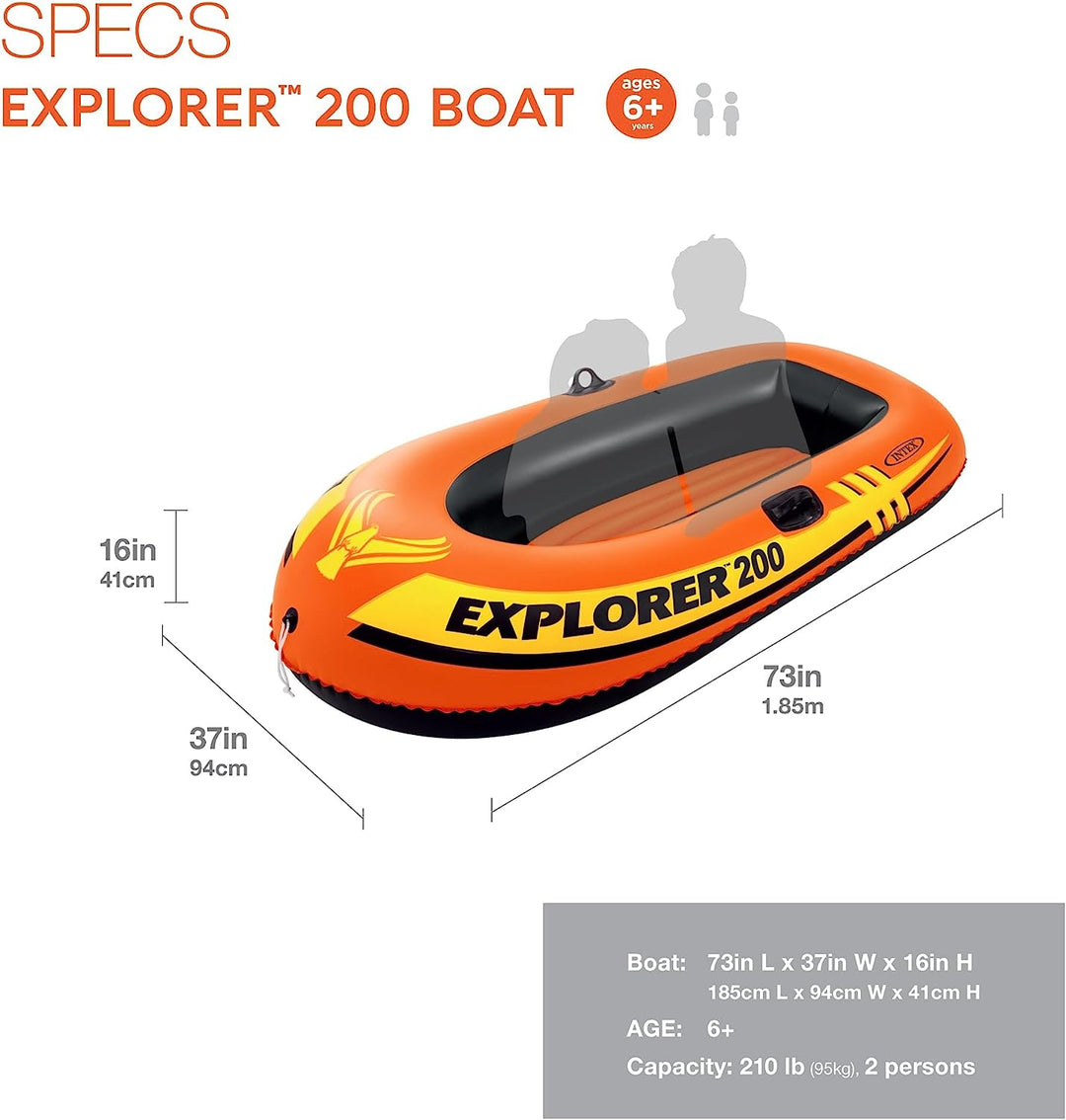 Explorer Inflatable Beach Boat - in 3 sizes - 2 person