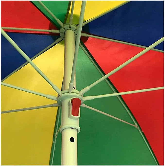 8 ft. 20 Panel Jumbo Vented Fiberglass Beach Umbrella with Anchor Screw Pole