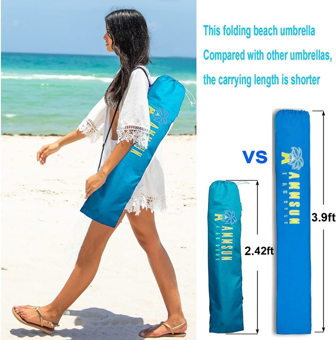 Folded Beach Umbrella