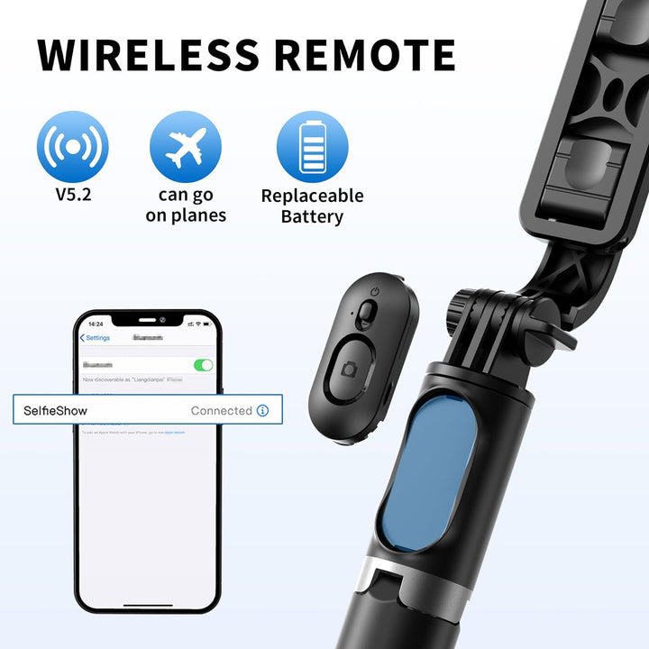 Bluetooth Selfie Stick With Remote