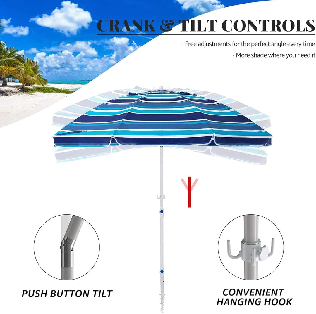 SunSafe 6.5 ft Beach Umbrella