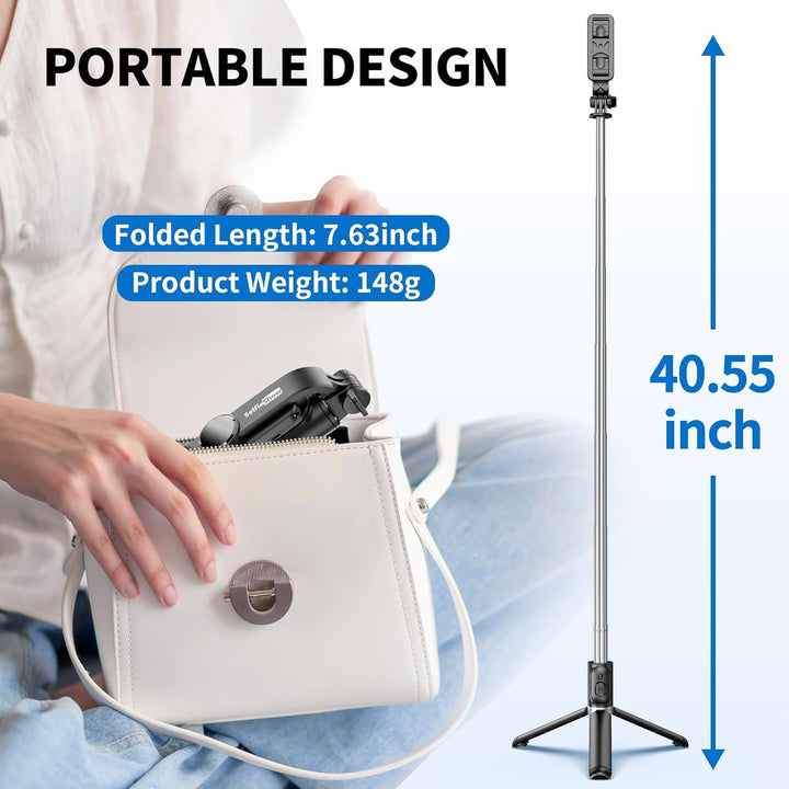 Bluetooth Selfie Stick With Remote