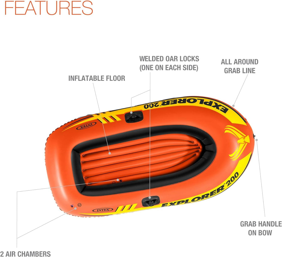 Explorer Inflatable Beach Boat - in 3 sizes - 2 person