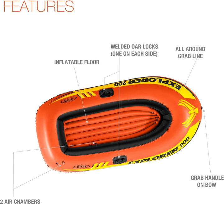 Explorer Inflatable Beach Boat - in 3 sizes - 2 person