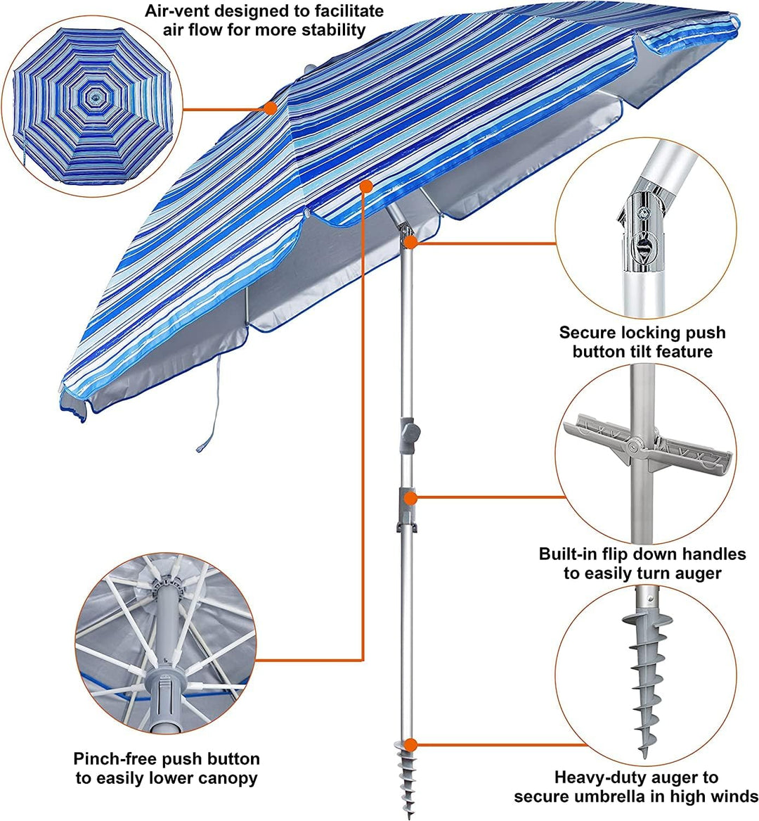 PVC Canopy Beach Umbrella