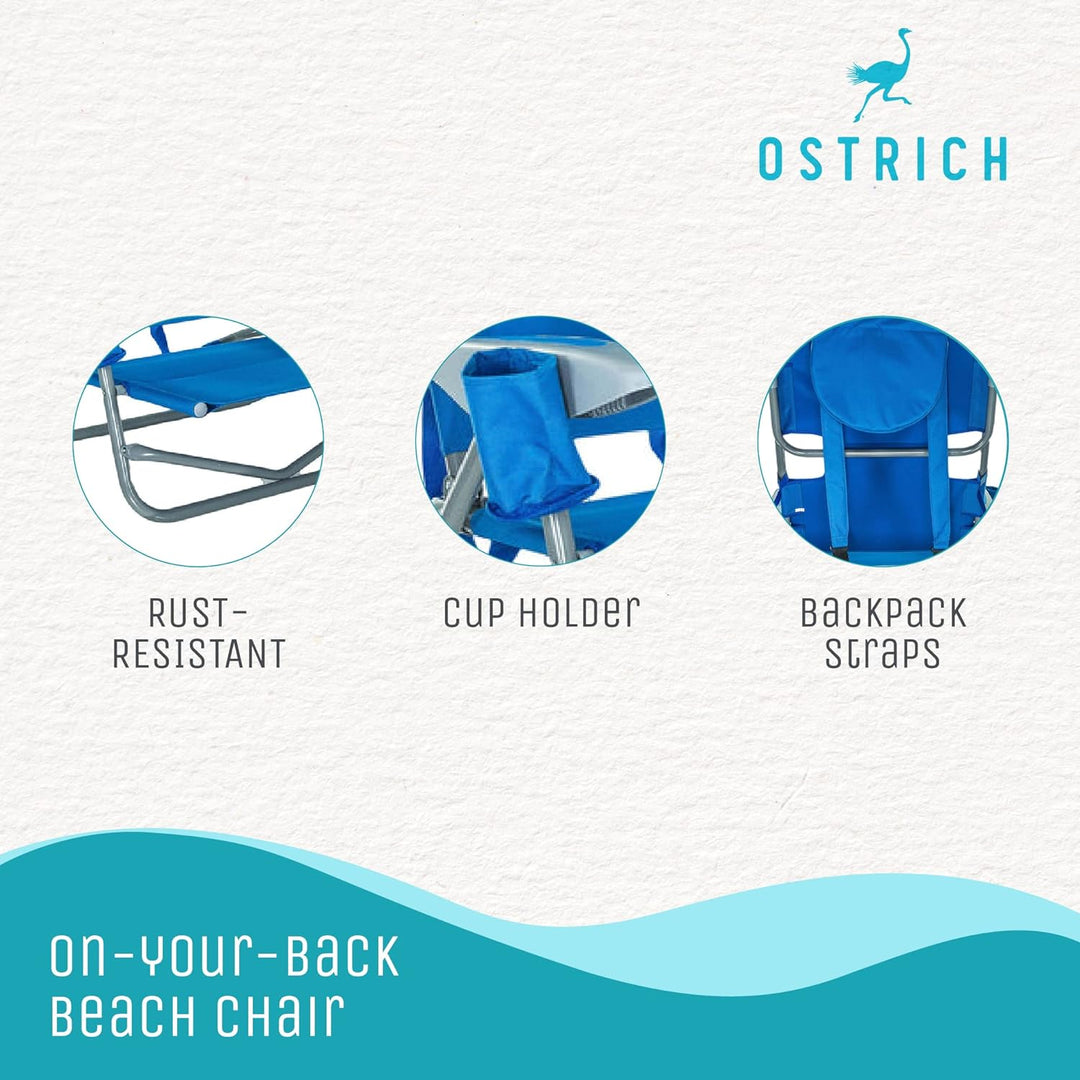 Ostrich On-Your-Back Face-Down BackPack Beach Chair