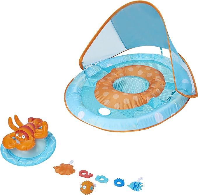 Baby Spring Float Swim Aid Blue / Orange / Pink