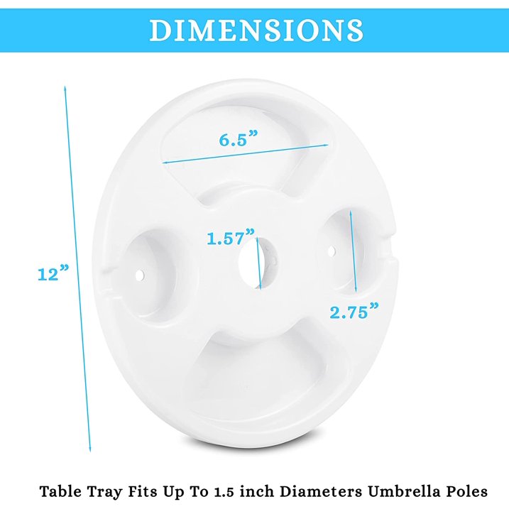 Folding Beach Umbrella Table Tray