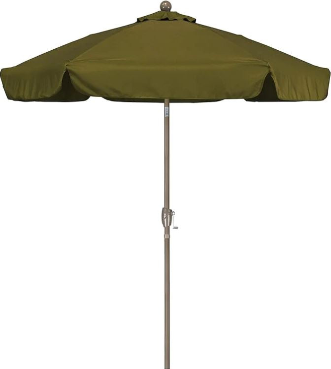 7Ft Vented SuperLight Fiberglass Beach Umbrella Aluminum Green