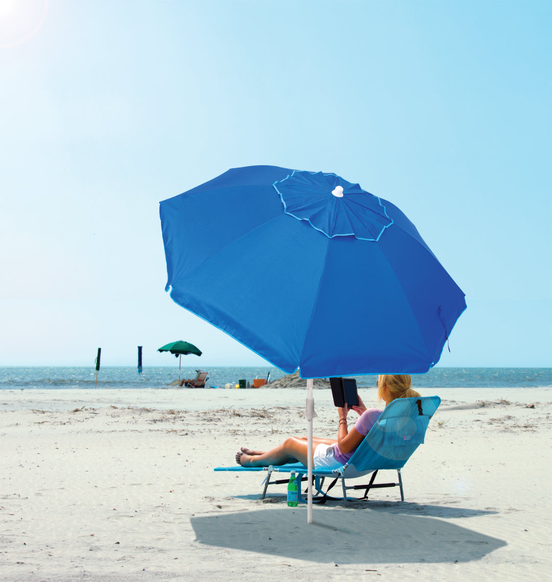 RIO Classic 6 ft. Sun Blocking Tilt Beach Umbrella - Trim