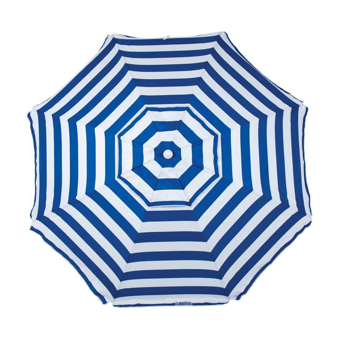 RIO 6.5' Sun Blocking Vented Beach Umbrella with Sand Anchor