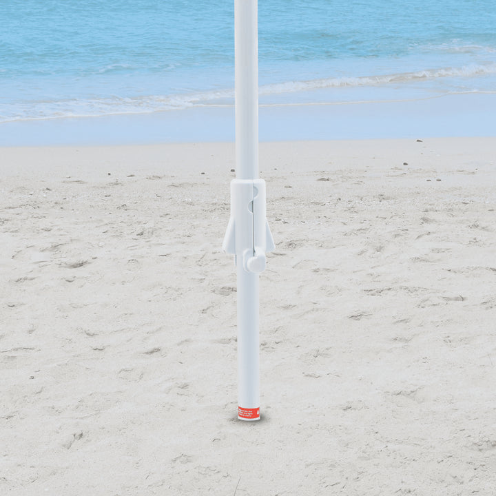 RIO 6.5' Sun Blocking Vented Beach Umbrella with Sand Anchor