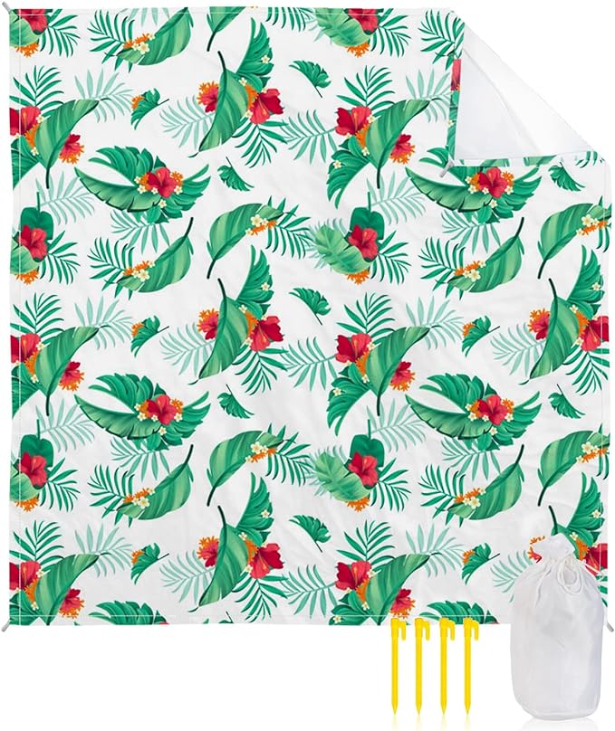 Hibiscus Breeze Beach Blanket