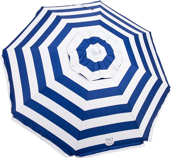 RIO Classic 6 ft. Sun Blocking Tilt Beach Umbrella - Trim