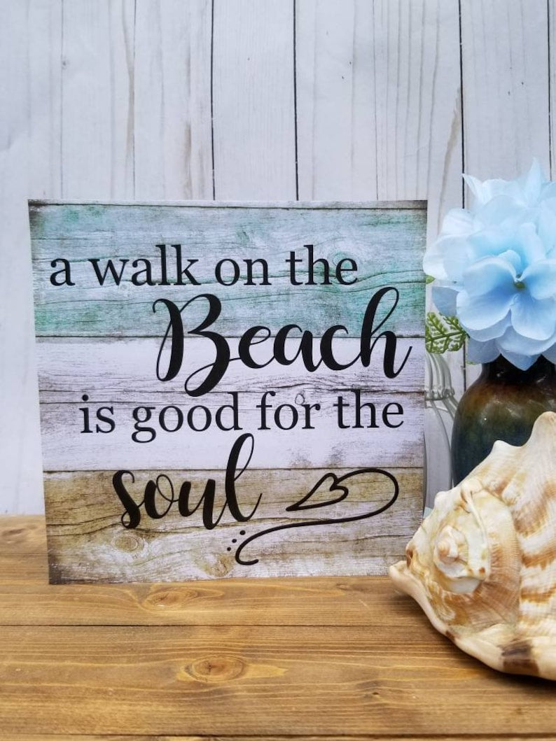 Signs of the Beach Decorative Wooden Beach Sign 18 6 Inches